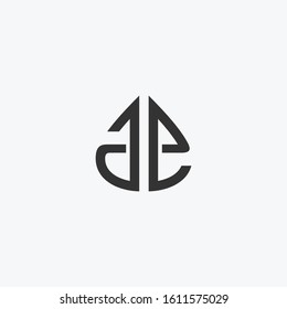 Letter A E with water drop logo icon design template elements. Water liquid drop logo Letter A E. Good to be used on Oil or Gas Company and or other luxury company -vector
