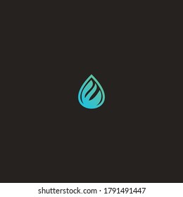 Letter E Water logo icon template design in Vector illustration