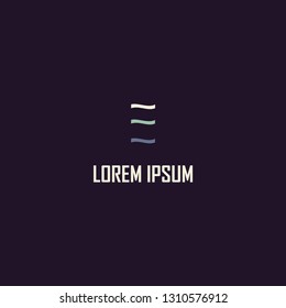 Letter E Wave Flow Abstract Creative Modern Business Monogram Logo