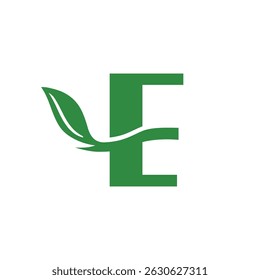 Letter E Wellness and Nature Logo - Nature,Eco care,Health and Wellness Logo Design Idea