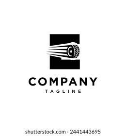 Letra E Icono de logotipo de rueda de rueda vector template.eps