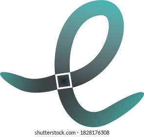 letra e que tiene un punto medio y está clasificada en verde negro y claro para una empresa o empresa