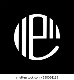 letter e white color logo vector design template elements for your application or company identity.
