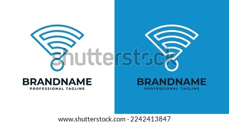 Letter E Wifi Line Logo, suitable for any business related to Signal, Wifi, Sound or other with E initials.