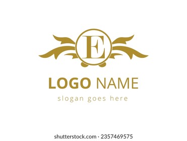 Letter E Wing Logo Design For Freight and Transportation Symbol.