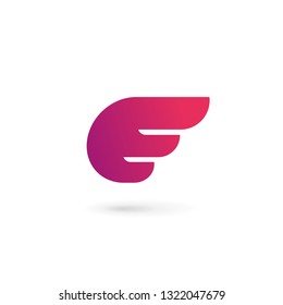 Letter E wing logo icon design template elements