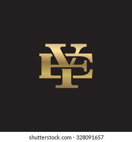 letter E and Y monogram golden logo