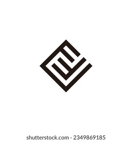 Letter E and y square elegant geometric symbol simple logo vector