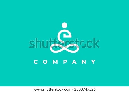 letter e yoga and meditation logo