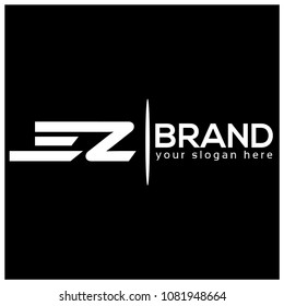 Letter E and Z on White background. logo has the impression fast and reliable. Logo Design Template.