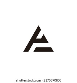 Letter eA Ae e A triangle geometric symbol simple logo vector