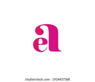 Buchstaben ea und ae Logo-Design, Vektorvorlage