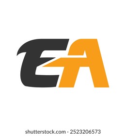Letra EA alfabeto Vector de diseño simple