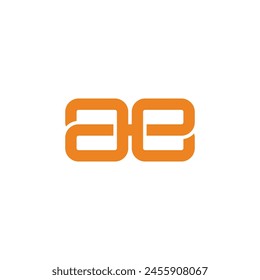 letter ea ambigram simple line logo vector 