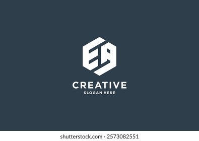 letter EA logo design premium vector.