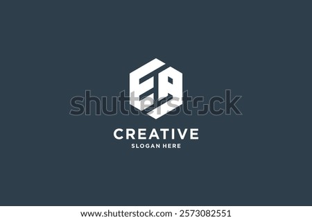 letter EA logo design premium vector.