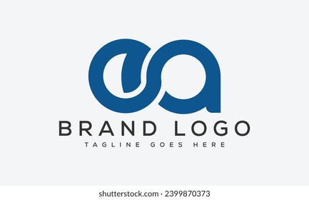 diseño de plantillas vectoriales de diseño de logotipo EA para marca.