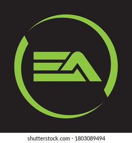 Letter EA logo icon flat and vector design template