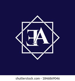 Letter EA luxury logo design vector