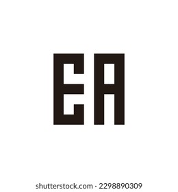 Letter EA square geometric symbol simple logo vector