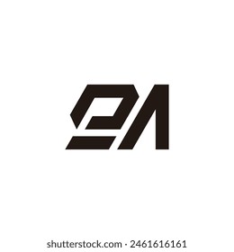 letter ea stripes geometric lines logo vector 