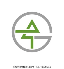 letter ea tree logo vector template