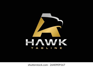 letter A eagle head logo