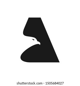 A Letter Eagle Logo Design Template Inspiration, Vector, Illustration.