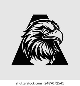 letter A Eagle Logo Design Vector Template