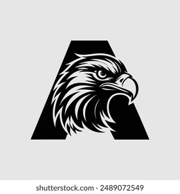 letter A Eagle Logo Design Vector Template