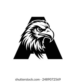 letter A Eagle Logo Design Vector Template