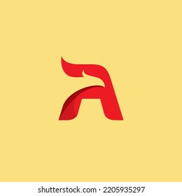 Letter A Eagle Logo Simple Design