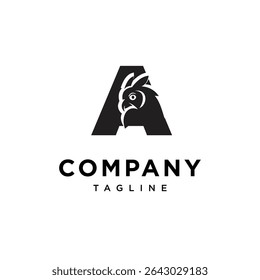 Letra A Vector de icono de logotipo de búho de águila