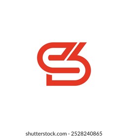 Vector de logotipo de línea geométrica abstracta de letra EB 