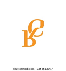 letra eb abstracto cinta cinta simple vector logo