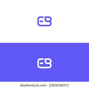 Letter EB, BE, FB, BF logo design template elements. Modern abstract digital alphabet letter logo.