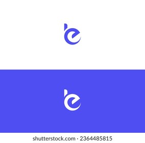Letra EB, elementos de plantilla de diseño del logotipo BE. Logo de la letra digital abstracta moderna.
