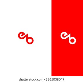Letter EB, BE logo design template elements. Modern abstract digital alphabet letter logo.