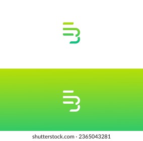 Letter EB, BE logo design template elements. Modern abstract digital alphabet letter logo.