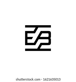 Letter EB initial logo design simple