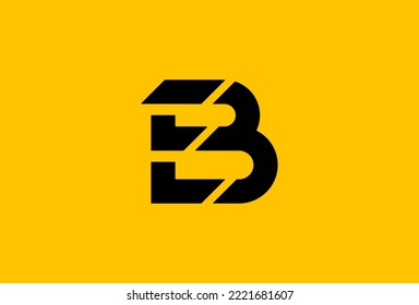 letter EB logo design, letter EB Monogram logo template element, vector illustration