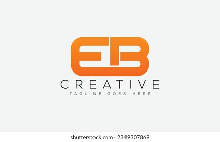 Ilustración vectorial de la plantilla de diseño del logotipo EB de la letra.