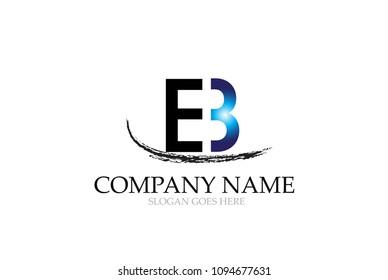Letter EB Logo Design Vector.