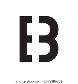 Letter EB logo design vector