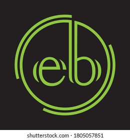 Letter EB logo icon flat and vector design template