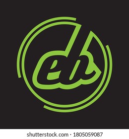 Icono del logotipo de la carta EB plantilla de diseño plano y vectorial