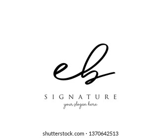 Letter EB Signature Logo - Vector