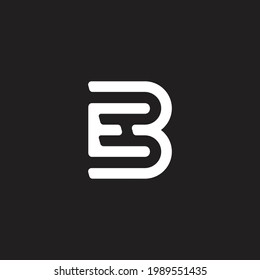 Buchstabe eb einfaches geometrisches lineares Logo, Vektorgrafik
