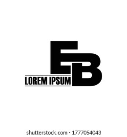 Letter EB simple logo design vector. monogram logo vector illustration