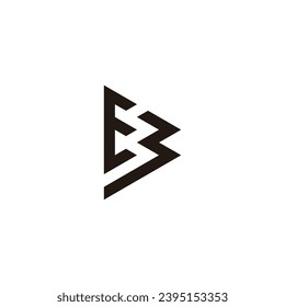 Letter EB triangle geometric symbol simple logo vector